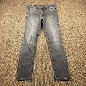 Buffalo David Bitton Axel Jeans Mens 32x32 Slim Stretch Gray Wash  Denim Pants